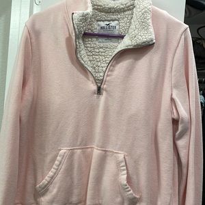 Pink Sherpa lined pullover